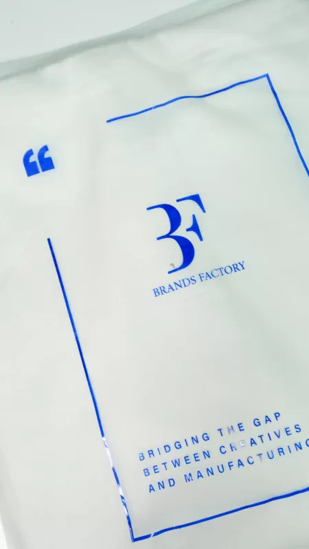 Custom packaging sample for a client brand