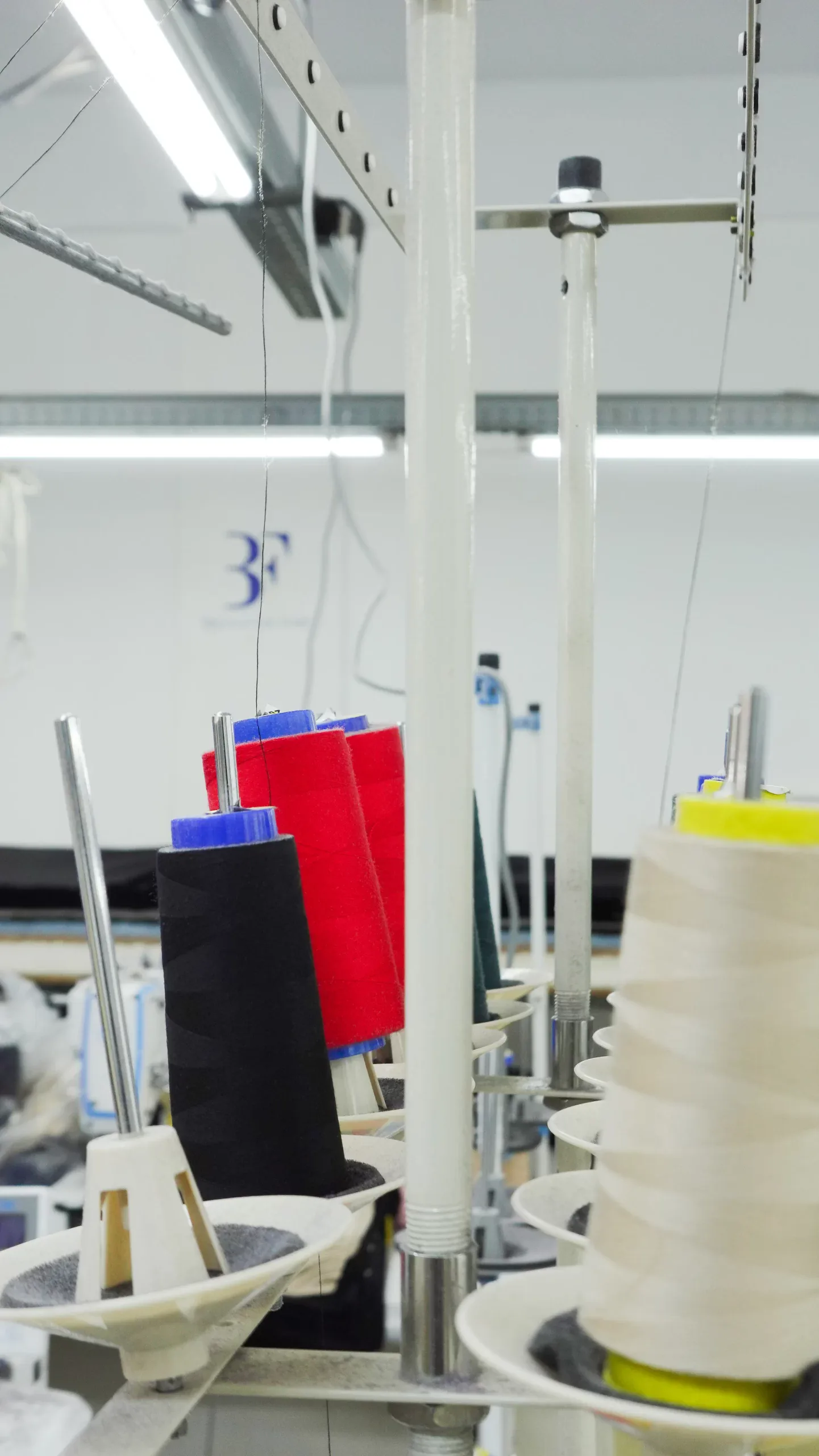 Apparel production line in operation